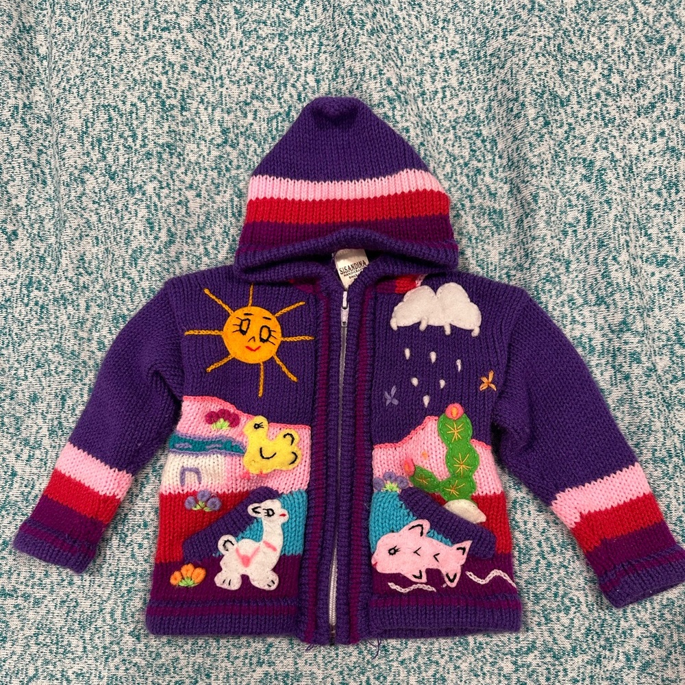 Susandina zip-up sweater toddler size 0